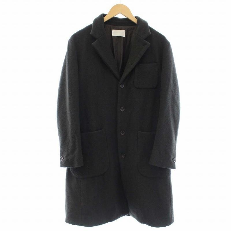 中古 トローヴ Trove チェスターコート ウール ミドル丈 ロング アウター 1 S カーキ Tk メンズ 高額売筋