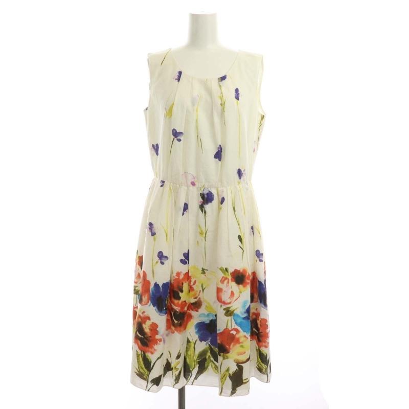 ロイスクレヨン Lois Crayon 花柄 プリント ワンピース ノースリーブ ひざ丈 M 白 ホワイト マルチカラー St レディース 081 ブランド古着販売のベクトル 通販 Yahoo ショッピング