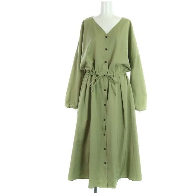 中古 アーバンリサーチ Urban Research ss ドロストワンピース フレアワンピース ロング リボン 長袖 F 緑 グリーン Yi39 レディース ベクトル 古着 081 ブランド古着販売のベクトル 通販 Yahoo ショッピング