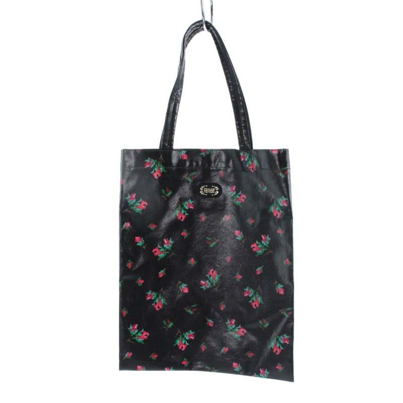 フェイラー Feiler 花柄 トートバッグ ハンドバッグ フラワー フェイクレザー 黒 ブラック 赤 レッド St レディース 081 ブランド古着販売のベクトル 通販 Yahoo ショッピング