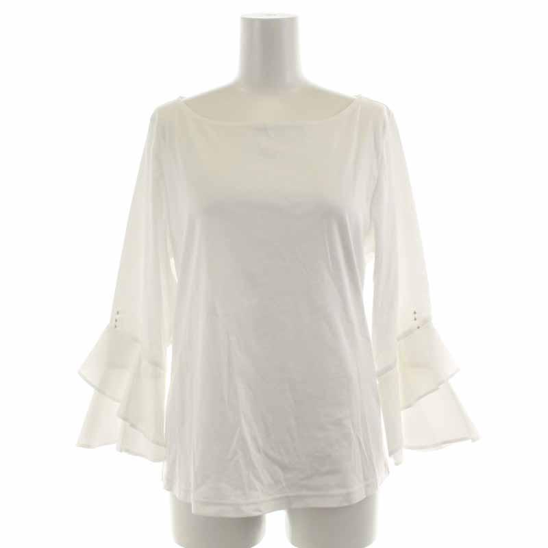 エムズグレイシー M'S GRACY 21SS カットソー 長袖 フリル袖 40 M 白 ホワイト /RY30 レディース :081-102207220118:ブランド古着販売のベクトル - 通販 - Yahoo!ショッピング