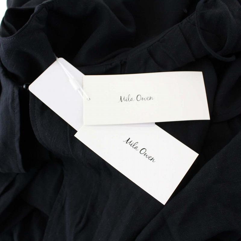 ミラオーウェン 22SS フレンチスリーブ ロングワンピース バックリボン