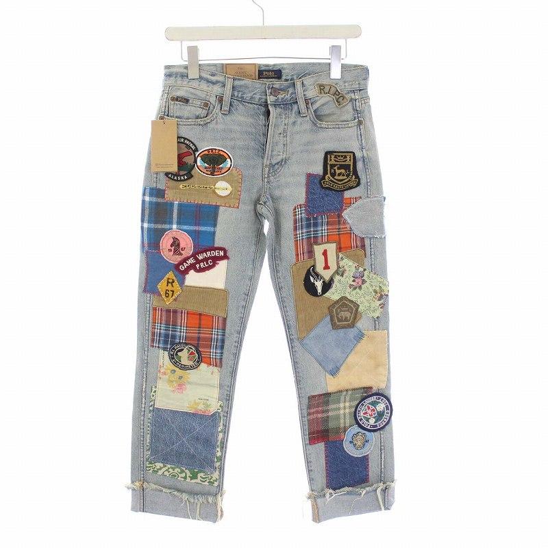 未使用品 ポロ ラルフローレン POLO RALPH LAUREN AVERY BOYFRIEND デニムパンツ ジーンズ ワッペン パッチワーク  W25 インディゴ :081-102210040005:ブランド古着販売のベクトル - 通販 - Yahoo!ショッピング