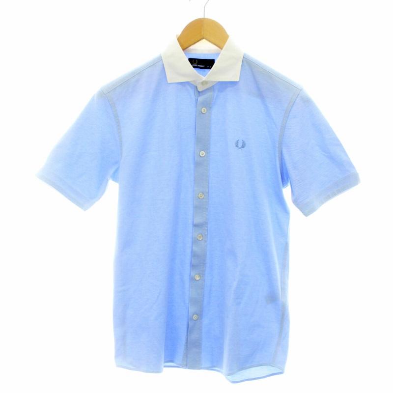 フレッドペリー FRED PERRY シャツ 半袖 S 水色 ライトブルー FZ4354 /OT8 メンズ  :081-102210070114:ブランド古着販売のベクトル - 通販 - Yahoo!ショッピング