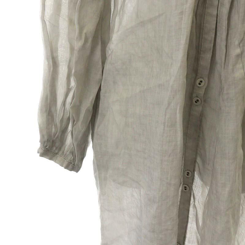 タブリク Tabrik ローブドレス 淡墨染 ワンピース マキシ ロング 麻