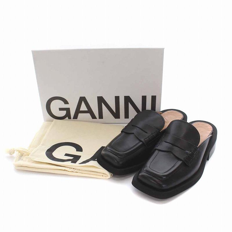 ganni wild welt ローファー スクエアトゥ | clairmontschool.com