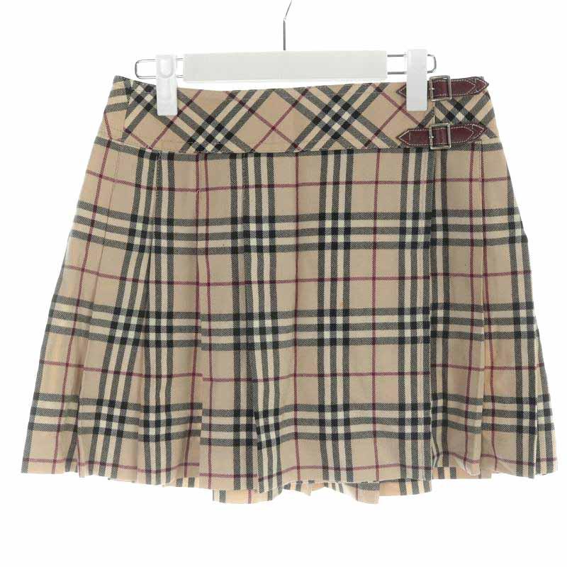 バーバリーブルーレーベル BURBERRY BLUE LABEL プリーツスカート ミニ