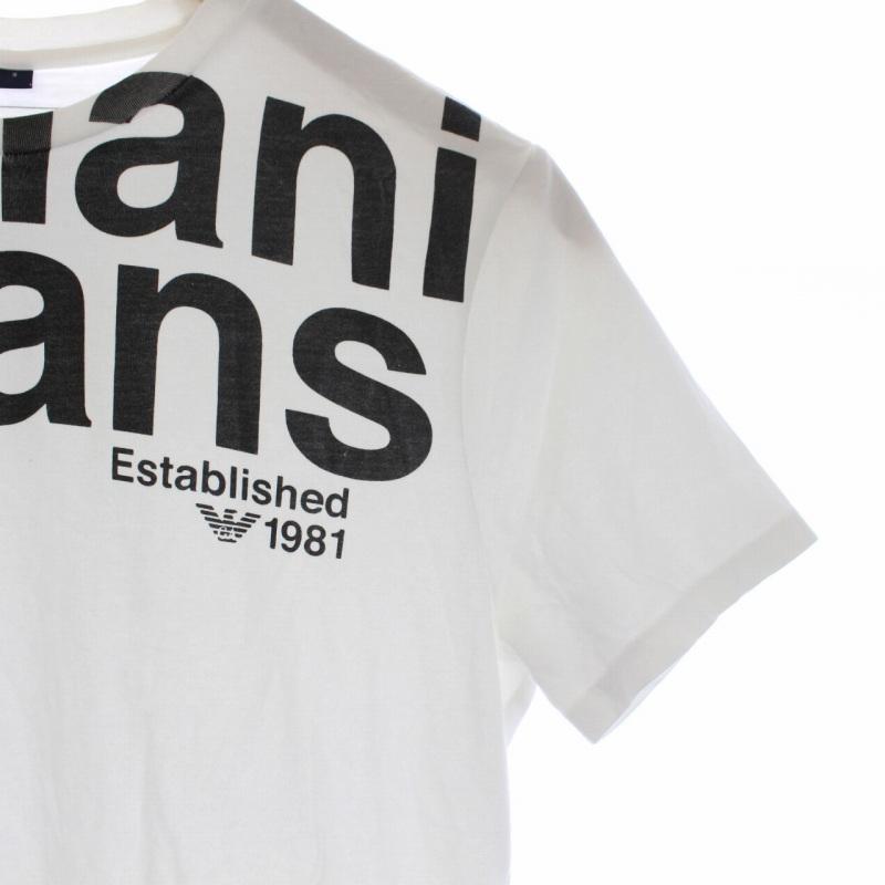 アルマーニ ジーンズ ARMANI JEANS Tシャツ カットソー 半袖 クルーネック ロゴ プリント S 白 ホワイト /BM メンズ :081-102212130184:ブランド古着販売のベクトル 通販 ARMANI JEANS シャツ 半袖シャツ カットソー アルマーニ ジーンズ