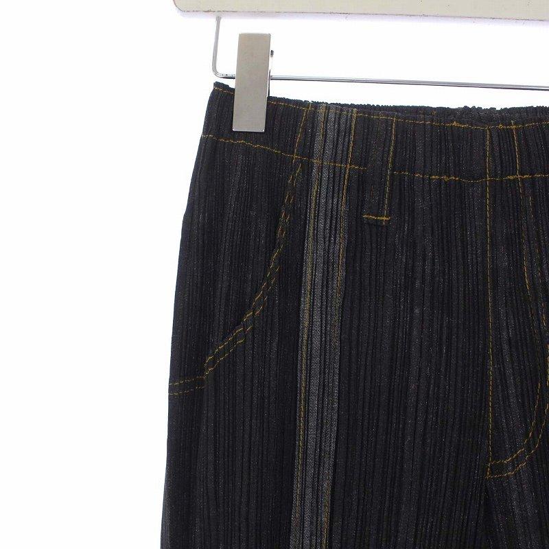 プリーツプリーズ PLEATS PLEASE イッセイミヤケ デニム転写 プリーツ