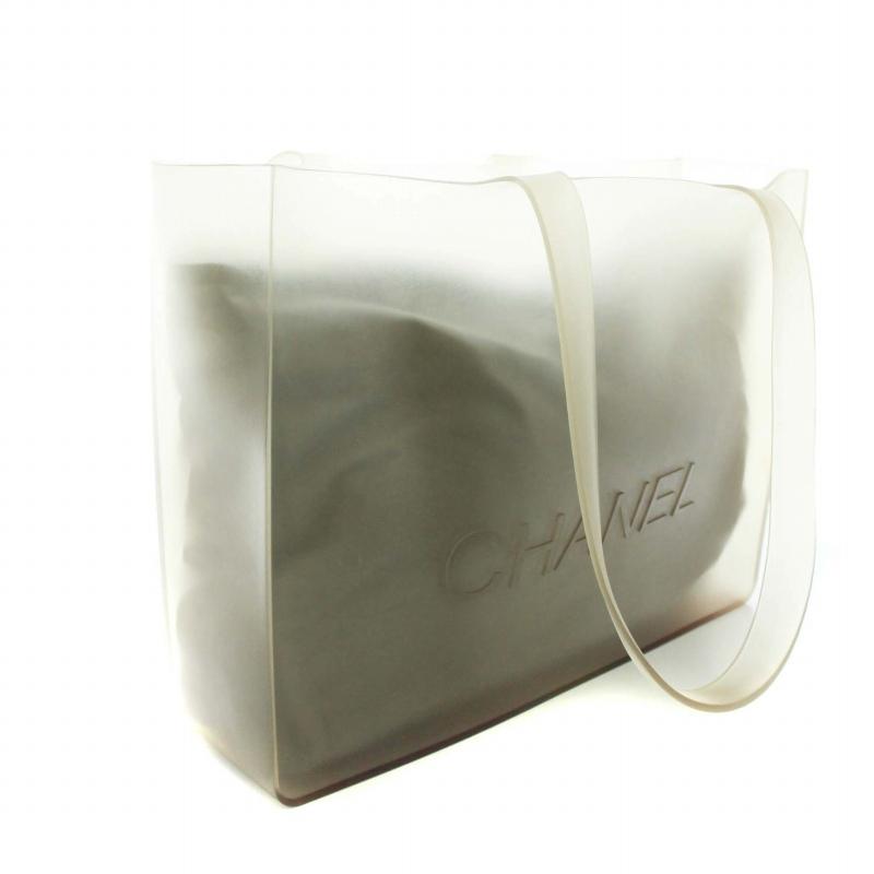 シャネル CHANEL トートバッグ ポーチ ココマーク ロゴ ラバー クリア