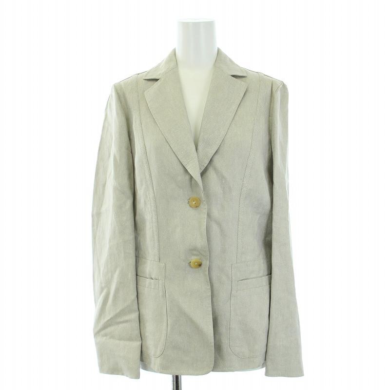 アニオナ AGNONA テーラードジャケット シングル グレージュ イタリア製 アニオナ AGNONA テーラードジャケット シングル グレージュ