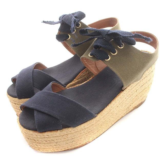 トリーバーチ TORY BURCH ウェッジソール サンダル レースアップ