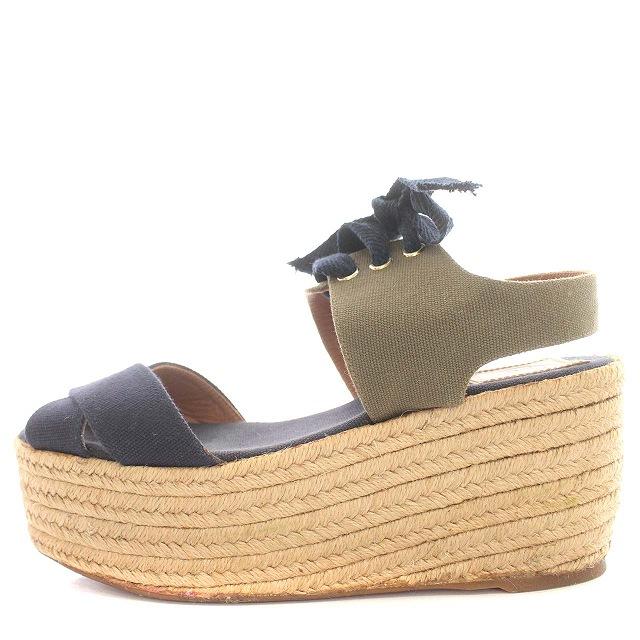 トリーバーチ TORY BURCH ウェッジソール サンダル レースアップ