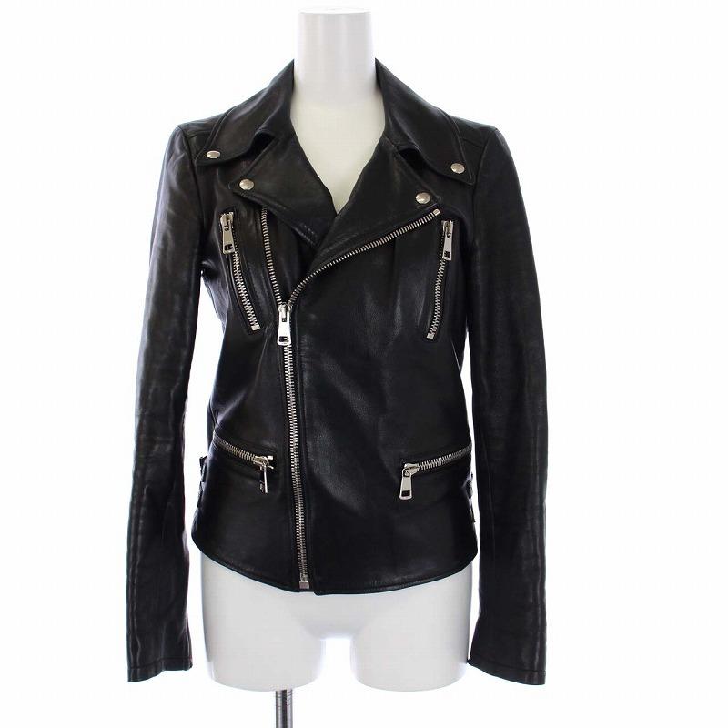 グッチ GUCCI トムフォード期 ダブル ライダース ジャケット ラムレザー 羊革 38 S 黒 ブラック 371225 /KH レディース  :081-102303230141:ブランド古着販売のベクトル - 通販 - Yahoo!ショッピング