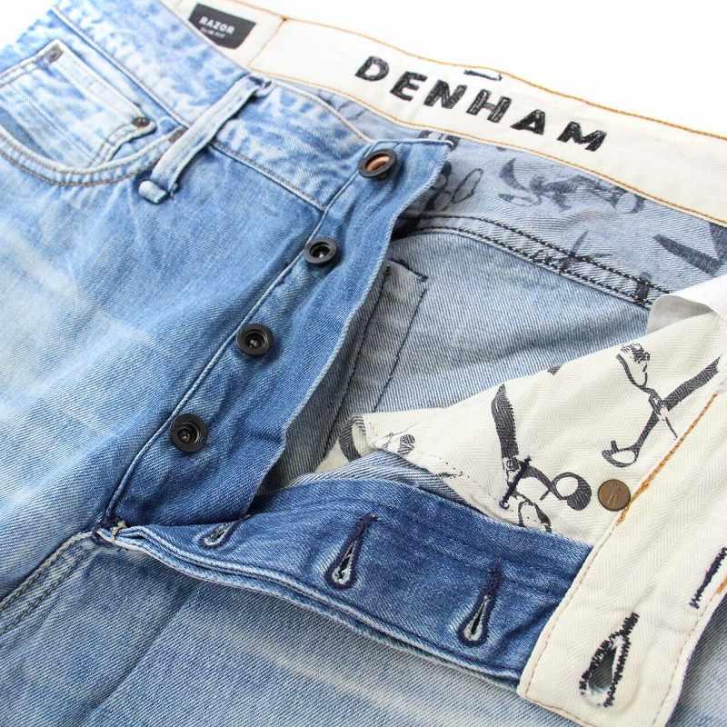 デンハム DENHAM RAZOR SLIM FIT デニムパンツ ジーンズ ダメージ加工 