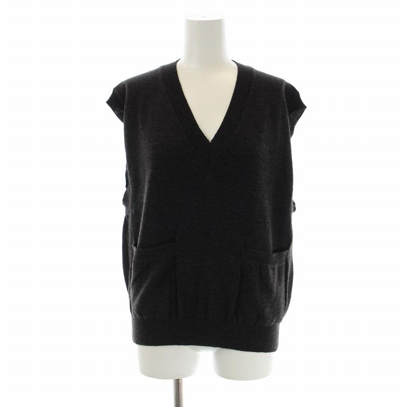 マーガレットハウエル 20AW POCKET SLIPOVER ベスト ニット セーター V