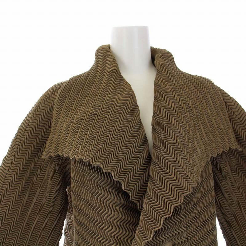 issey miyake ジャケット 2 ブラウン スチームストレッチ