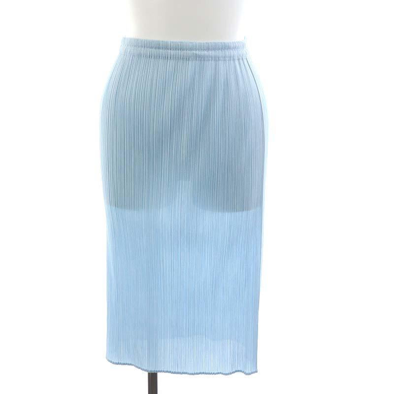 PLEATS PLEASE プリーツプリーズ ライトブルー  スカート　サイズ3 PLEATS PLEASE プリーツプリーズ ライトブルー スカートサイズ3