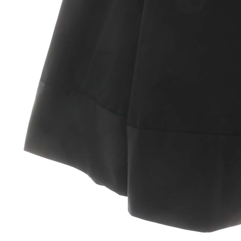 エンフォルド ENFOLD 22AW タックフレアミニスカート ひざ丈 38 M 黒  