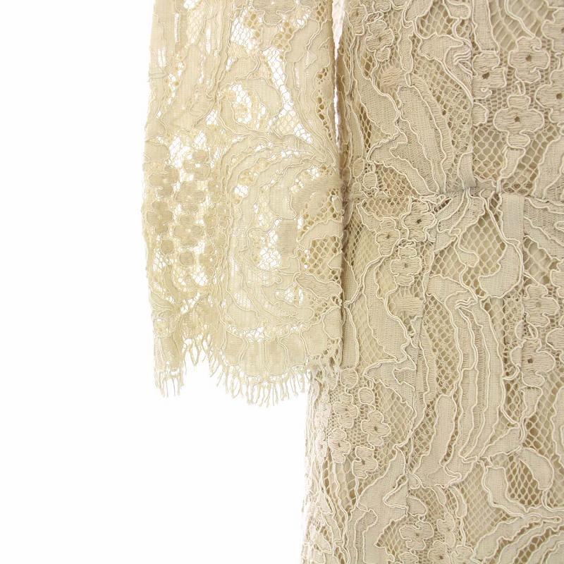 ドルチェ&ガッバーナ ドルガバ DOLCE&GABBANA レースワンピース 七分袖  