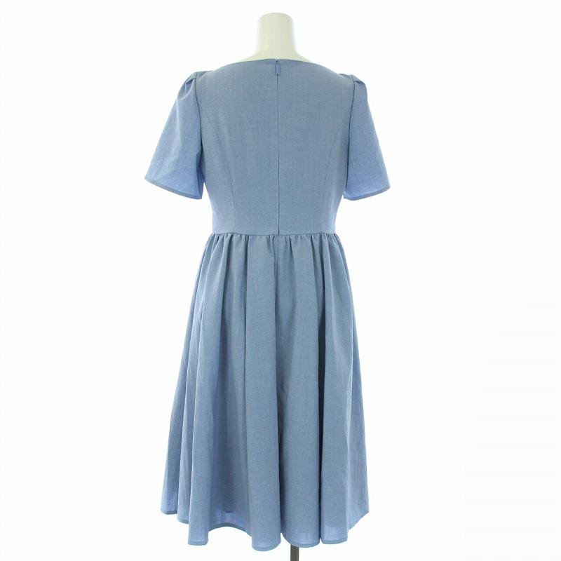 Rene 34 半袖ワンピースライトブルー水色ルネスカート