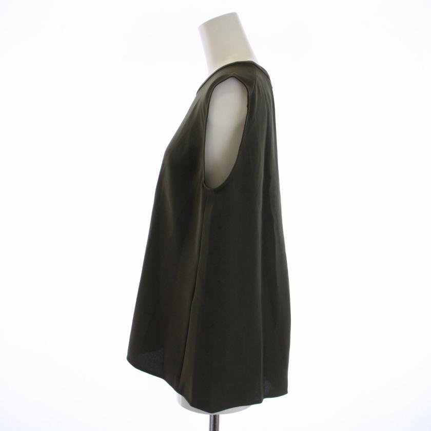 イクフルダテ IKUFURUDATE ブラウス シャツ ノースリーブ クルーネック 