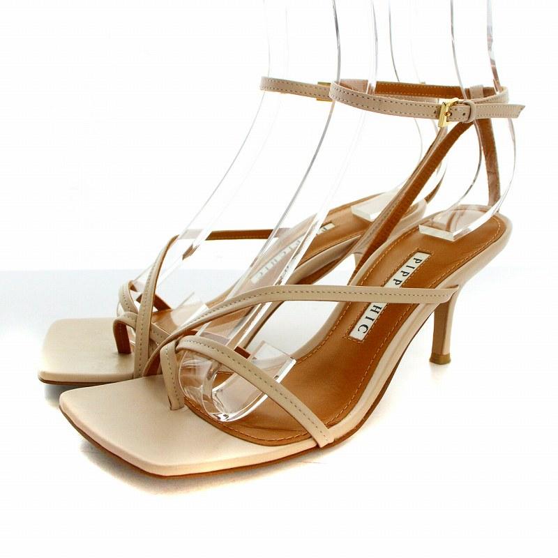 PIPPICHIC ベージュ スクエアフラットシューズ　　36 1/2 PIPPICHIC ベージュ スクエアフラットシューズ36 1/2