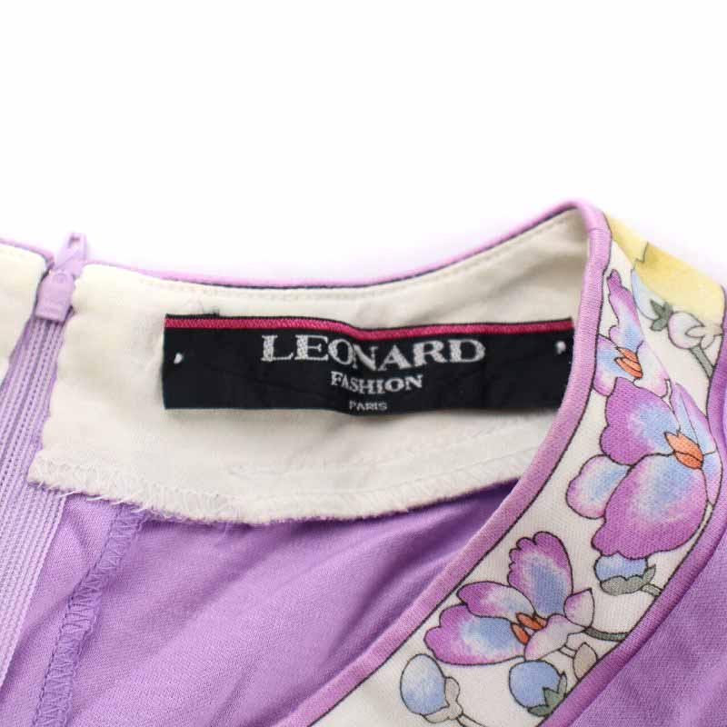 レオナール LEONARD FASHION ワンピース ミモレ ロング 花柄 フレンチ 