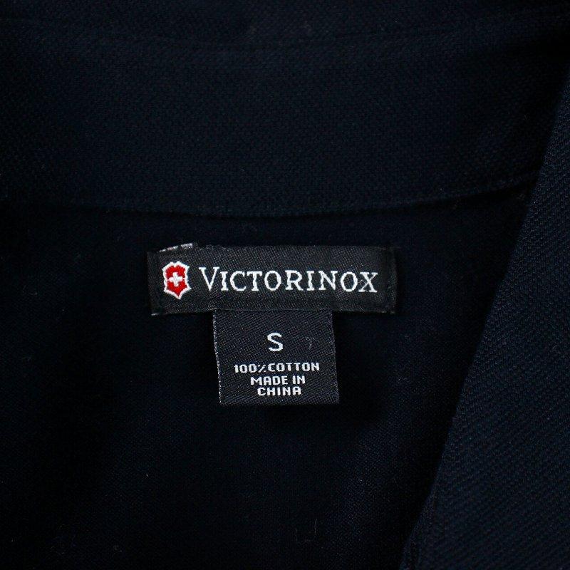 ビクトリノックス VICTORINOX ポロシャツ カットソー 鹿の子 半袖 ハーフジップ S 紺 ネイビー /KU レディース｜vectorpremium｜04