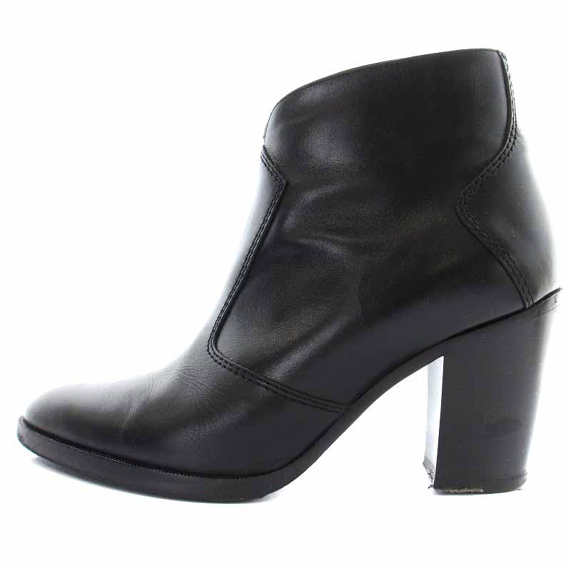 CELINE 黒 レザー ショートブーツ 高ヒール