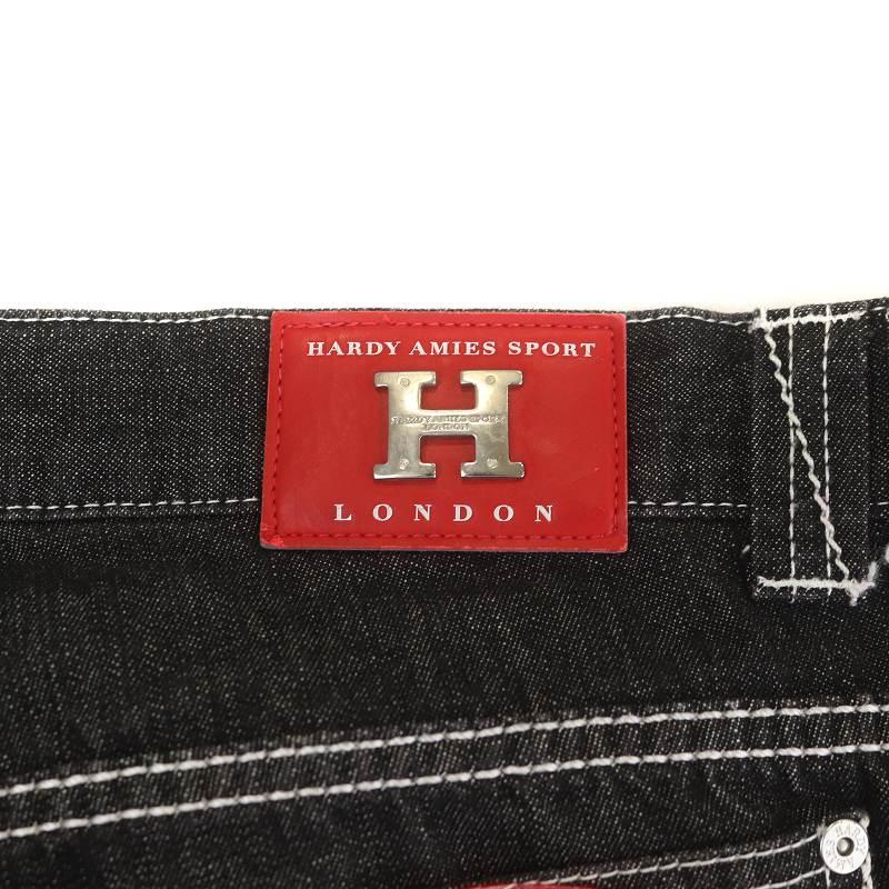 HARDY AMIES SPORT jeans London デニムパンツ ジーンズ テーパード ジップフライ ロゴ 大きいサイズ 3XL 黒 赤 グレー /SI15｜vectorpremium｜07