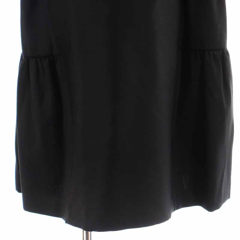 ヨーコチャン YOKO CHAN ワンピース ひざ丈 Vネック ウール バック  