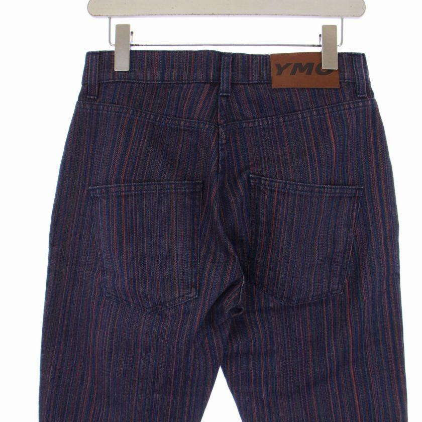 ワイエムシー YMC デニムパンツ ジーンズ ジップフライ ストライプ柄  
