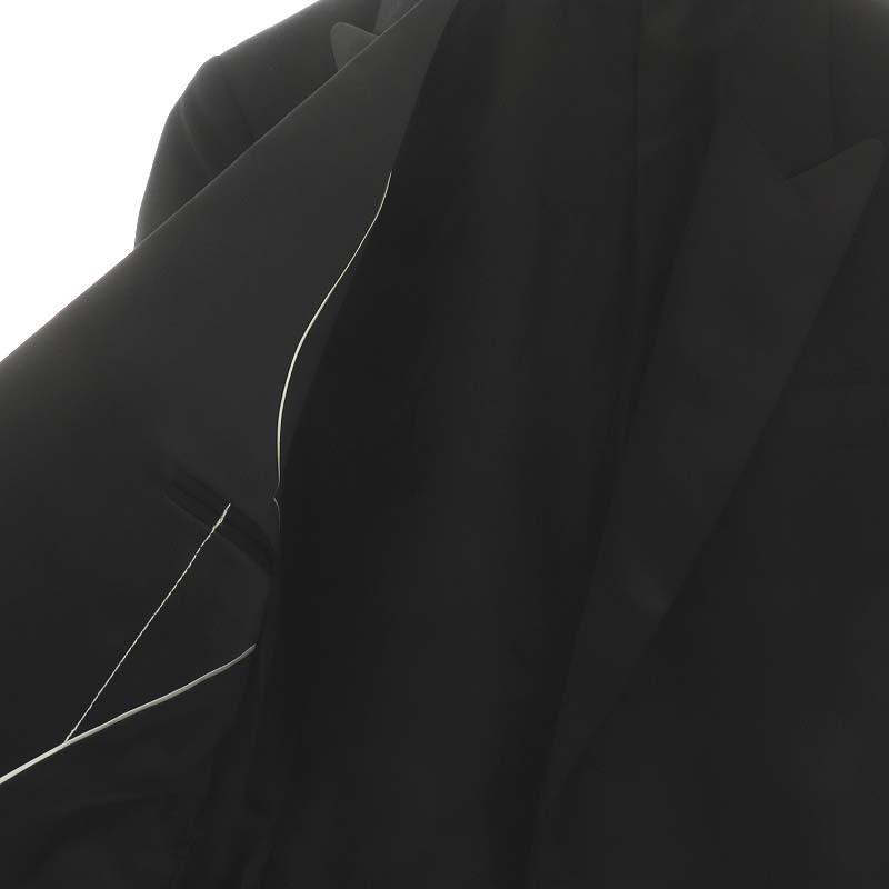クリスヴァンアッシュ KRIS VAN ASSCHE スモーキングジャケット テーラードジャケット ブレザー シングル ウール 46 M 黒｜vectorpremium｜05