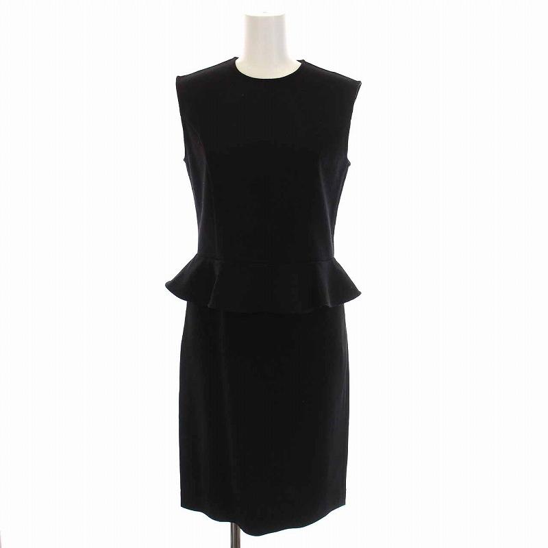 ヨーコチャン YOKO CHAN ペプラムワンピース ひざ丈 ノースリーブ 38 M  