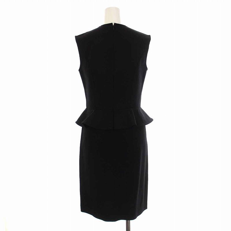 ヨーコチャン YOKO CHAN ペプラムワンピース ひざ丈 ノースリーブ 38 M  