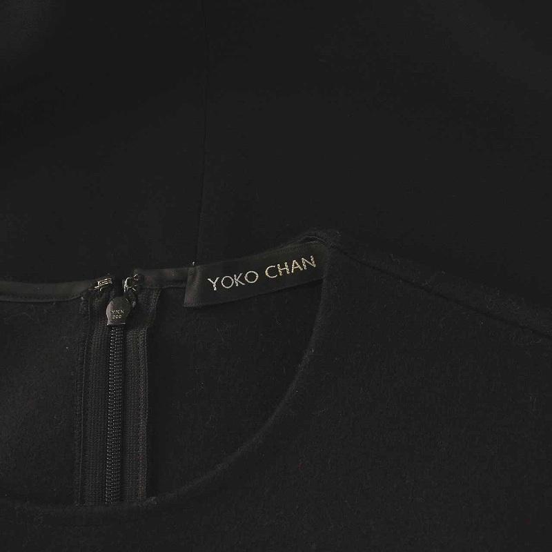 ヨーコチャン YOKO CHAN ペプラムワンピース ひざ丈 ノースリーブ 38 M  