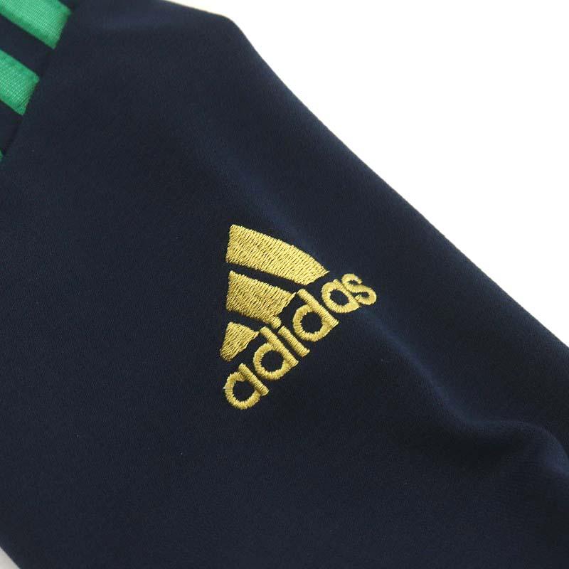 アディダス adidas トラックジャケット ジップアップ ロゴ 160cm 紺 ネイビー 緑 グリーン /AN36 キッズ｜vectorpremium｜05
