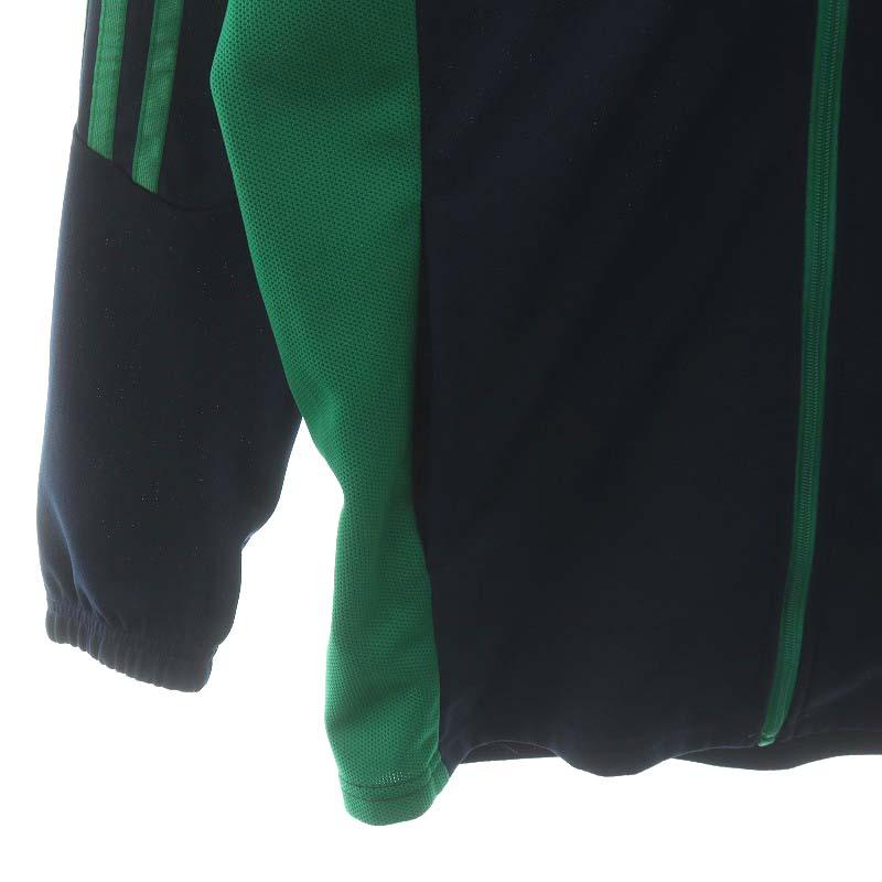 アディダス adidas トラックジャケット ジップアップ ロゴ 160cm 紺 ネイビー 緑 グリーン /AN36 キッズ｜vectorpremium｜06