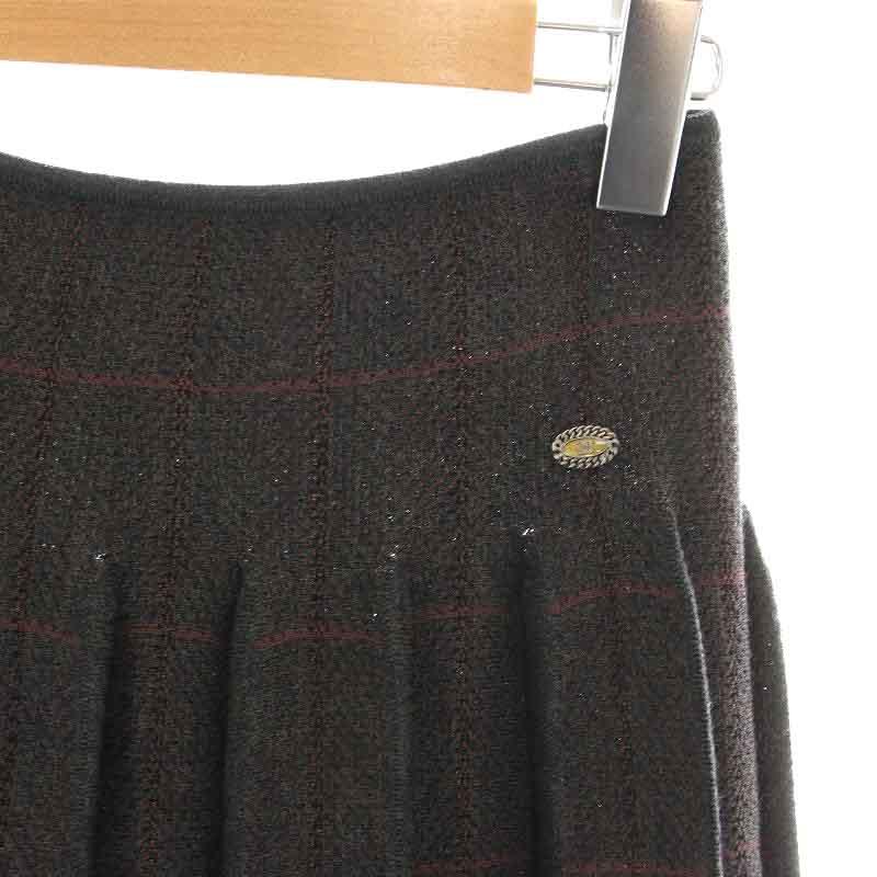 CHANEL シャネル プリーツ スカート 膝丈 ウール