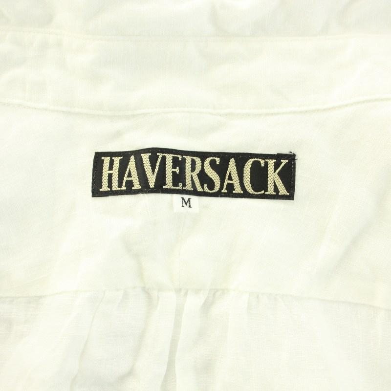 ハバーサック HAVERSACK シャツ タブカラー 半袖 麻 リネン M 白 ホワイト /YT メンズ｜vectorpremium｜04