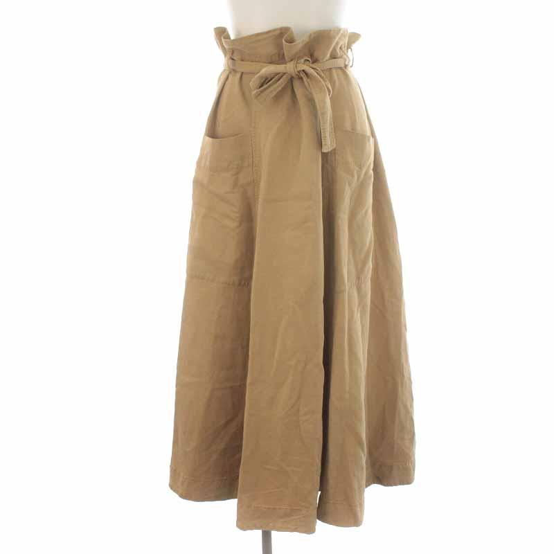 マックス&コー MAX&CO. フレアスカート ロング リボン 48 L〜XL 
