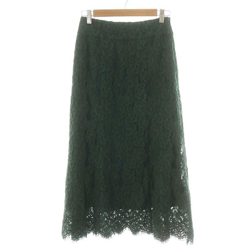 イエナ IENA 21AW フラワーレースフレアスカート ミモレ ロング 34 XS  