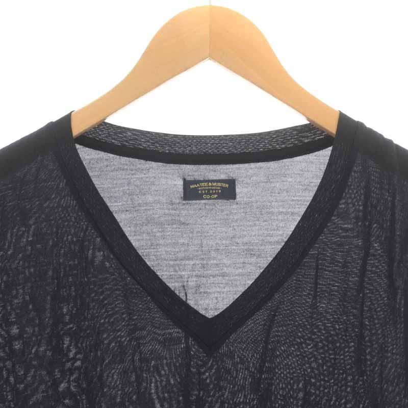 マーティーアンドサンズ MAATEE&SONS 23SS Ex WASHABLE SILK V NECK 