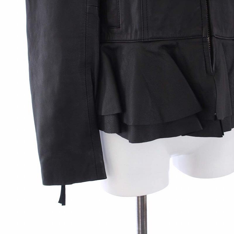 【チェスティ】ペプラム レザージャケット チェスティ Chesty ペプラム レザージャケット 革ジャン ジップ