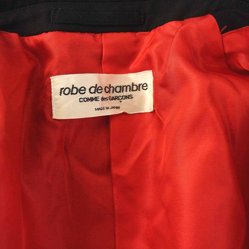 ローブドシャンブル robe de chambre コムデギャルソン AD1998 ジャケット 比翼ボタン アウター 黒 ブラック 赤 RJ-100020 レディース｜vectorpremium｜05
