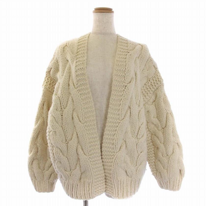 マルティニーク martinique ケーブルショートカーディガン 長袖 厚手  