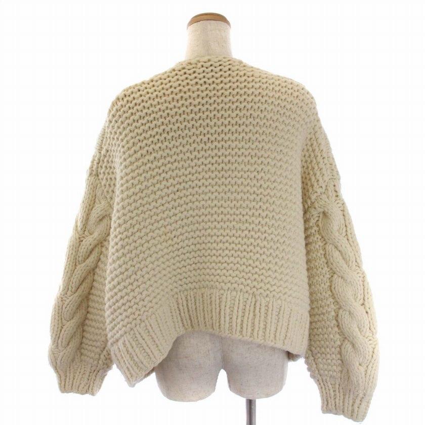 マルティニーク martinique ケーブルショートカーディガン 長袖 厚手  