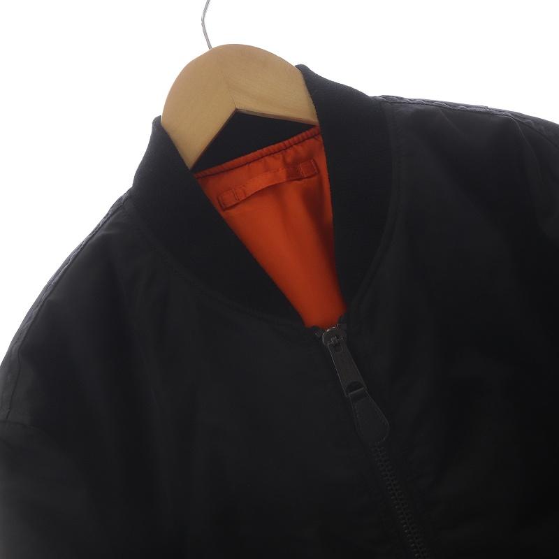 AVIREX MA-1 コマーシャル フライトジャケット ブルゾン ジャンパー リバーシブル 中綿 ジップアップ XL 黒 オレンジ 6102170 /SI26｜vectorpremium｜03