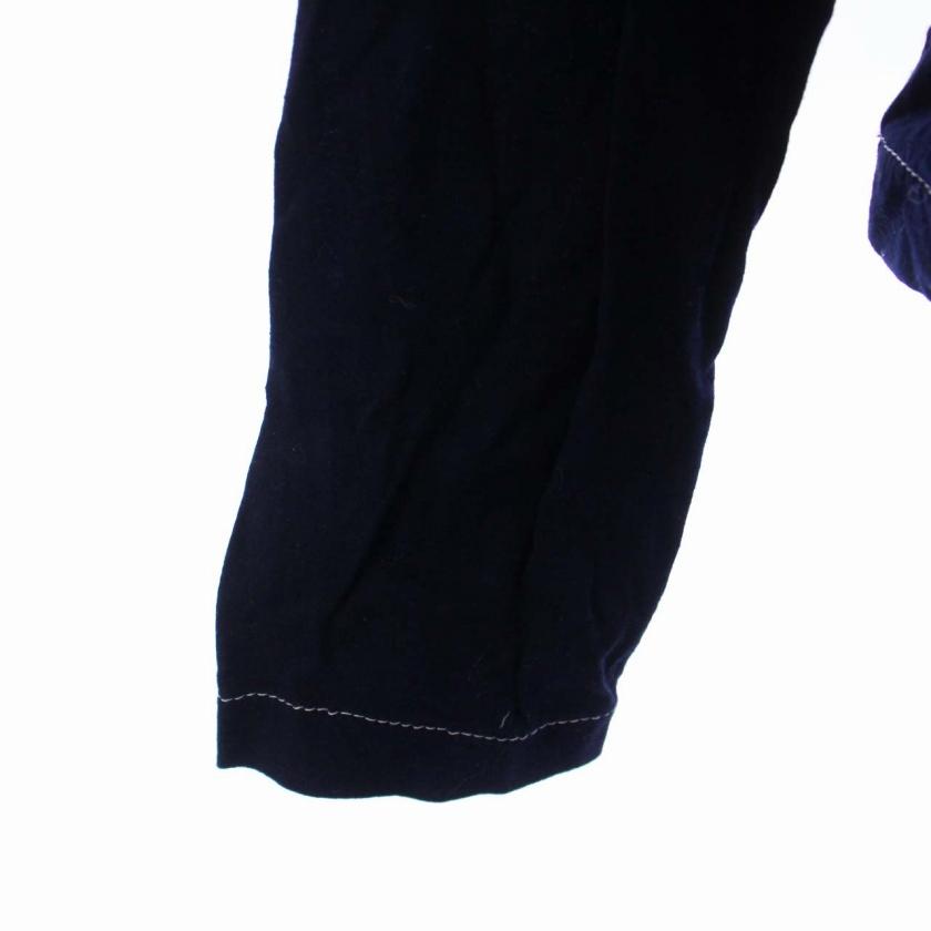 プラダ PRADA Tシャツ カットソー 長袖 クルーネック M 紺 ネイビー